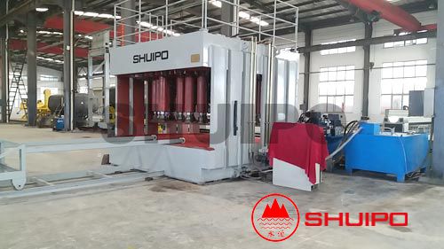 Hydraulic dished head configuring machine